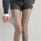 Vertical squares - gray / Fishnet stockings-one size fits all