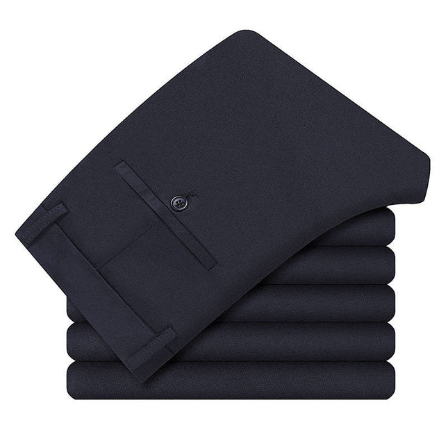 Wholesale middle-aged casual pants men's four sides high elastic fabric summer thin ice silk pants pants pants pants high waist breathable