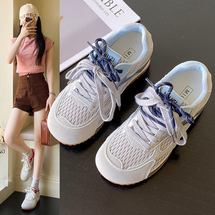 2025 New Summer Mesh Fashionable Breathable Sports Training Shoes for Women Lightweight Casual Dad Shoes Outdoor Forrest Gump Shoes