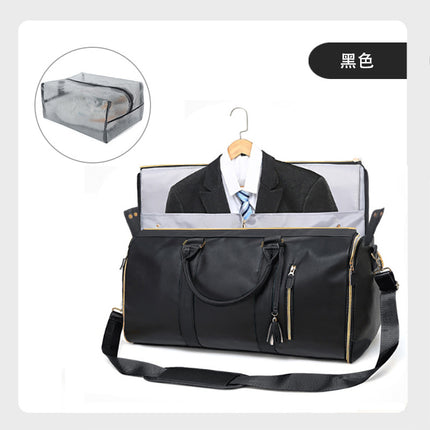 Foreign trade new ladies folding suit travel bag multi-functional storage bag large capacity large PU hand luggage bag