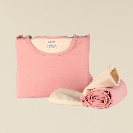 2025 New Cashmere Silk Underwear for Women, Double-Sided Brushed Fleece-Lined Thermal Tops and Pants Set for Men, Seamless Wholesale