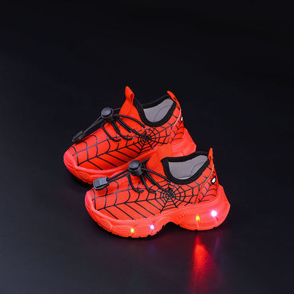 2025 Spring and Autumn New Children's sneaker LED Luminous Shoes 1-6 Years Old Boys' Comfortable Soft Sole Slip-on Running Shoes
