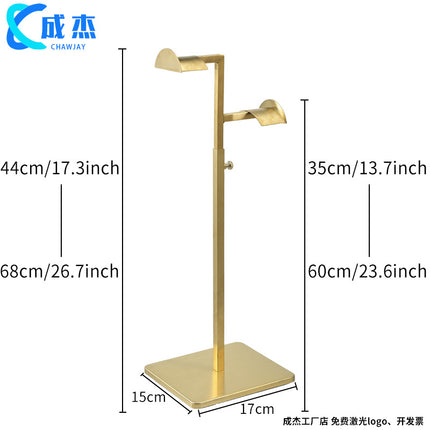 Cross-border Source Stainless Steel Display Hanging Bag Display Rack Women's Bag Rack Support Bag Rack Floor Adjustable Bag Rack