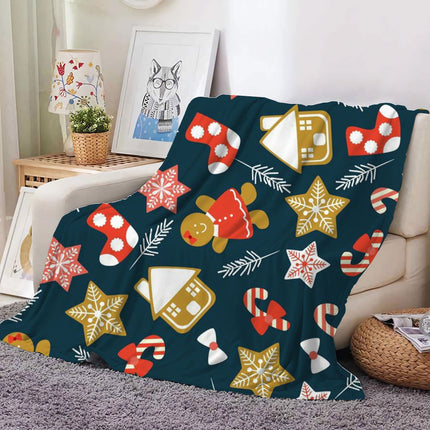 Christmas Decoration Blanket Holiday Blanket Red Festive Blanket Christmas Tree Polo Sofa Blanket Flannel Blanket