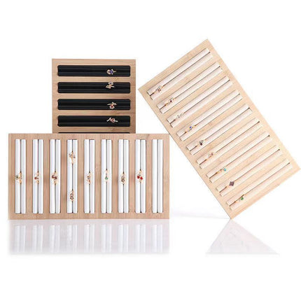 Simple Solid Wood Ring Display Plate Jewelry Rack Earrings Rack Earrings Ring Display Tray Jewelry Display Rack