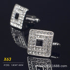 X63 square silver full diamond / Alloy
