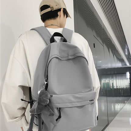 Backpack Men's and Women's Simple Large Capacity Travel Backpack Women's Casual Trendy Cool Junior High School Student Senior high school College Student Schoolbag