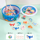 [bucket] 30 fish + 2 fishing rods + dice + ziplock bag