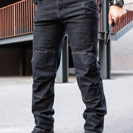 Call Dragon Black Tactical Jeans Men's Stretch Multi-Pocket Straight Coil Pants Urban Commuter Special Training Pants All-Match