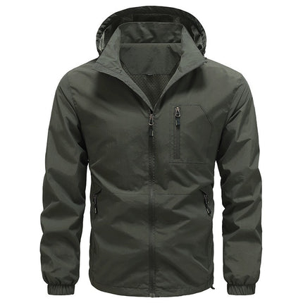 Cross-Border Spring and Autumn Mountaineering Jackets for Men, Quick-Drying Windproof Outdoor Work Jackets, Men's Outdoor Trendy Jackets