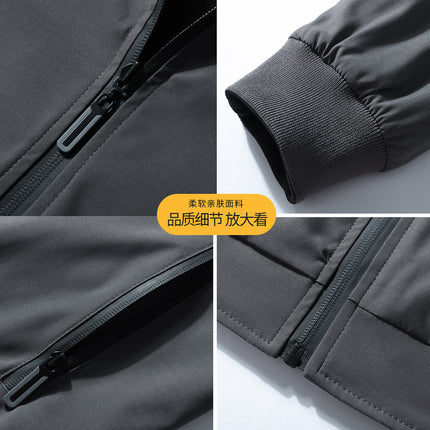 Double-sided men's jacket spring and autumn casual jacket men's foreign trade new cotton-padded jacket two-side quilted baseball uniform men