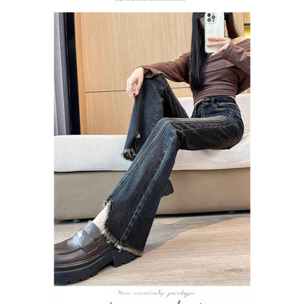 American Retro High Street Jeans for Women 2025 Summer New Loose Drape Straight Wide-Leg Floor-Length Pants
