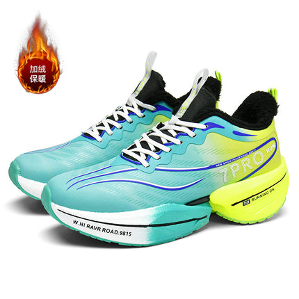 Running shoes winter fleece-lined mesh flying 3c boys sports running shoes