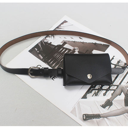 European and American new Mini children's adult genuine leather small waist bag lipstick ins super hot Net red belt belt for women