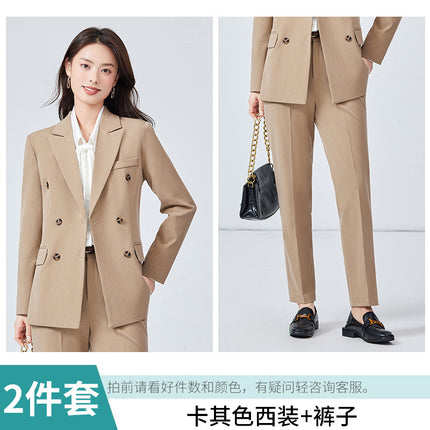 High-end Suit suit Women's Spring and Autumn Senior Sense Interview Dress Professional Temperament Goddess Fan Hotel Manager Work Clothes