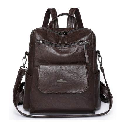 Cross-Border Backpack Backpack Women's K-Style Large Capacity Women's Backpack Backpack Women's Bag Pu Women's Bag