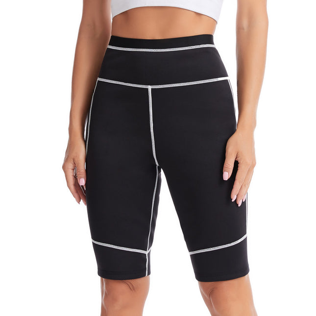 High-Waisted Tummy Control Sweat Fitness Pants for Amazon, Cross-Border Leg Shaping, Butt Lifting, Fitness Waist Trainer, Yoga Shapewear Pants