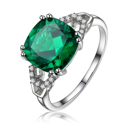 Temperament red and green sapphire ring inlaid with colored ruby emerald ring jewelry wholesale r5005