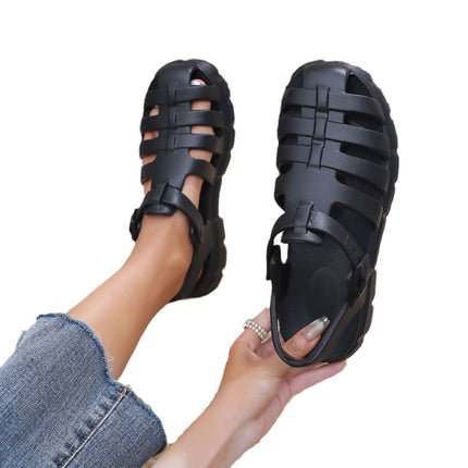 Cross-border Hot Fisherman Shoes Melissa Roman Shoes 2024 New Melissa Sandals Women's High Heeled Thick Bottom Top