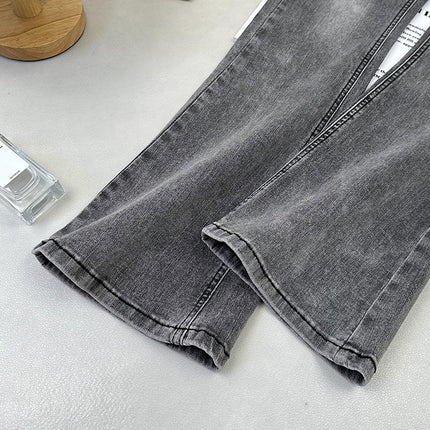 Micro Flare Jeans Women's High Waist 2024 New Spring and Autumn Tight Slimming Stretch Straight Loose Trendy Mop Pants
