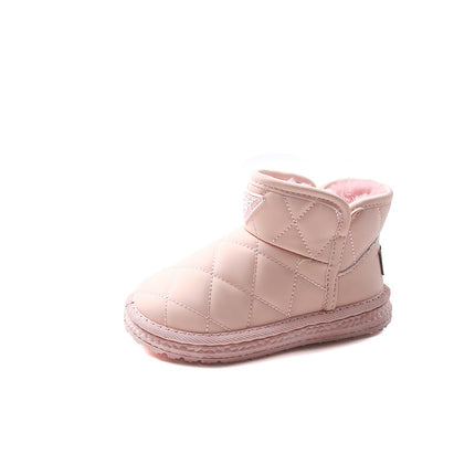 Children's Snow Boots 2025 Winter Style Boys' Fleece-Lined Thickened Short Boots Girls' Snow Cotton Toddler Baby Cotton Shoes Winter Boots