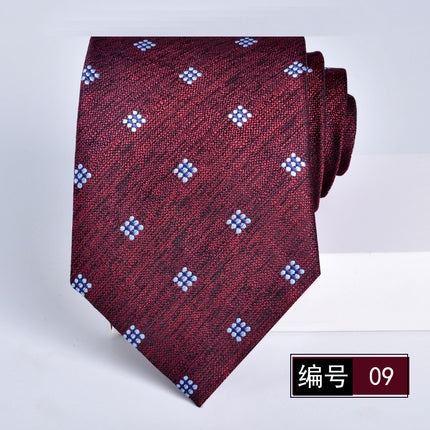 Tie men's formal wear business wine red bridegroom wedding jacquard hand fight 8cm administrative professional New in stock