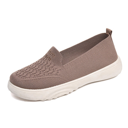 Old Beijing Cloth Shoes Women's Spring New Comfortable Breathable Flat Non-slip Slip-on Shoes Sports and Stepping Casual Shoes