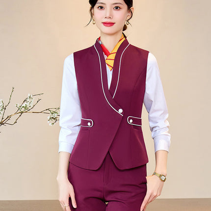 Stewardess Uniform Female Professional suit Railway Flight Attendant Student Tooling Sales Hotel Front Desk Beautician Work Clothes