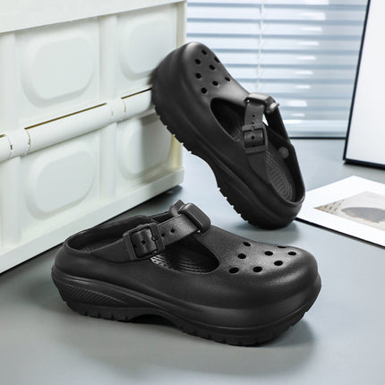 Aliexpress Summer Breathable Large Size Soft Bottom Croc Shoes Thick Sole Garden Sandals Outdoor Beach Shoes Casual Women's Shoes