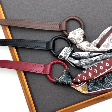 Retro Pattern Belt Women's Silk Belt Belt Hip-Hop Punk Decoration with Jeans Belt Accessories