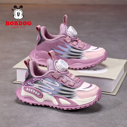 Babudou Girls' Shoes Fashionable Princess Versatile 2026 Spring and Autumn New Leather Waterproof Mesh Breathable Sneakers
