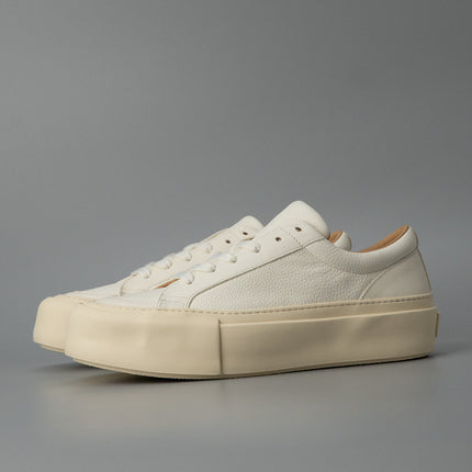 Thick Sole Board Shoes No. 2 New Business White Casual Simple Trendy Shoes Cowhide Men's Explosive Genuine Leather Low-top Board Shoes