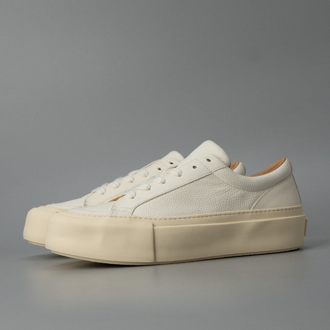 Thick Sole Board Shoes No. 2 New Business White Casual Simple Trendy Shoes Cowhide Men's Explosive Genuine Leather Low-top Board Shoes