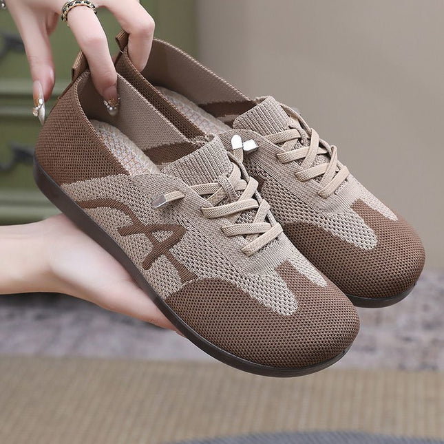 Shoes Women's Spring and Autumn New Forrest Gump Shoes Breathable Slip-on Vintage German Training Shoes Color Matching Lace-up All-match Women's sneaker