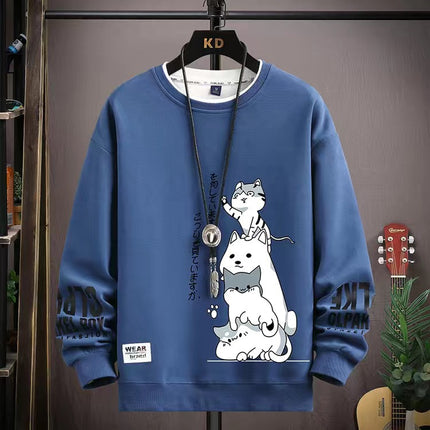 Teenagers Spring and Autumn Round Neck Sweat Boys 12-15 Years Old Middle School Students 13 Long Sleeve T-Shirt 14 Big Children Clothes
