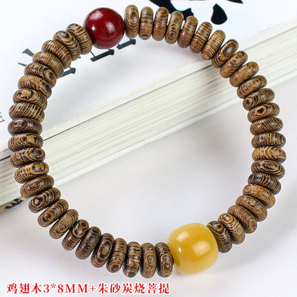 Factory wholesale Wen play wooden beads bracelet 108 beads for men and women lovers jewelry gift chicken wings wooden bracelet