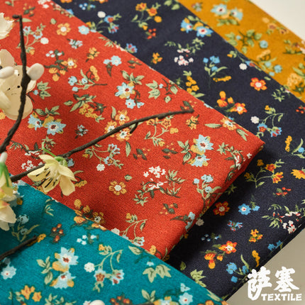 Hemp Cotton Digital Printing Fabric Printing Cotton and Linen Clothing Fabric Vintage Handmade DIY Tablecloth Patchwork Southeast Asia