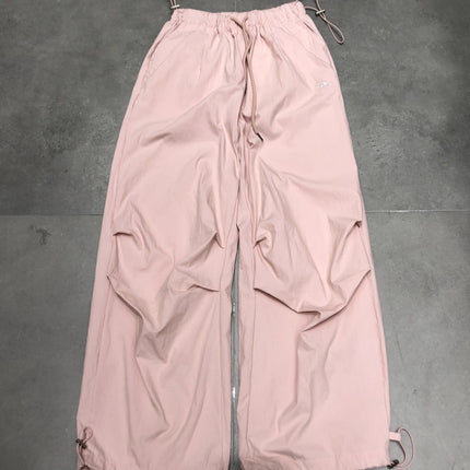 Easiest for Match American Retro Workwear Elastic Waist Drawstring Leggings Loose Slimming Look Casual Pants 2025 Spring and Summer New Products