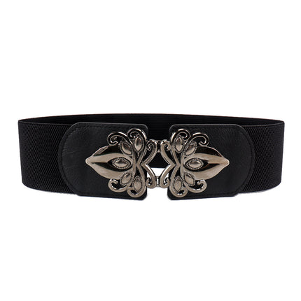 New Fashion Sale Women's Elastic Waistband Fashion Elastic Wide Waistband Casual with Skirt Decoration Wide