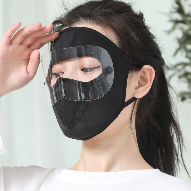 Goggles Full Face Sun Protection Mask Women's Summer Outdoor Cycling Windproof Dustproof Uv Ice Silk Face Mask