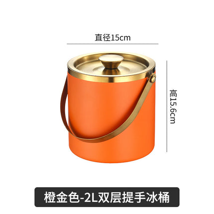 Ice bucket portable beer bucket stainless steel ice bucket bar beer champagne insulation ice bucket stainless steel bucket