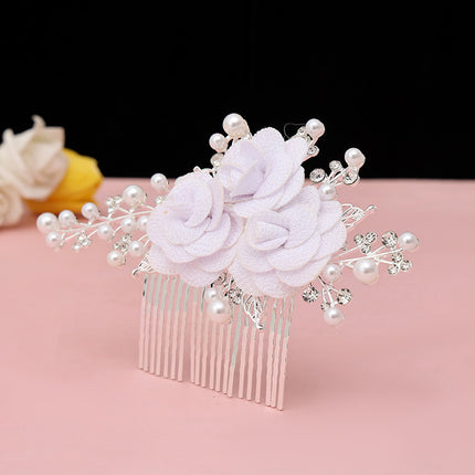 Three-piece set of bridal headdress Korean style Mori style hair band red hair accessories Xianmei hairband toast wedding dress accessories