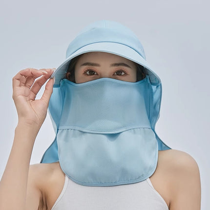 Sunscreen Hat Women's Summer UV-proof Face Mask Neck Protection Outdoor Riding Electric Bicycle Sun Hat