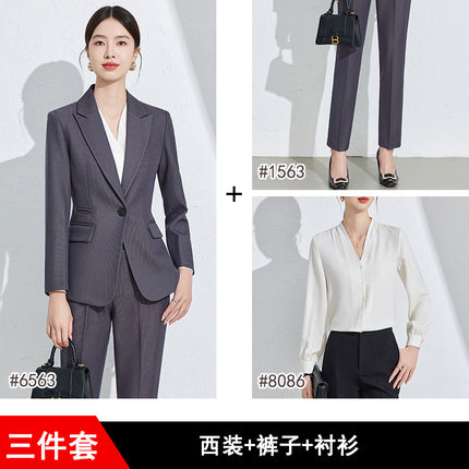 Business Suit suit Women's Spring and Autumn High-end Interview Formations High-end Sense Tooling Temperament Work Clothes Suit Jacket