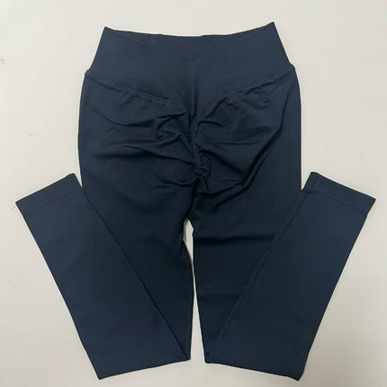 Europe and the United States new no embarrassment line peach hip seamless fitness yoga pants back V waist hip tight sports pants
