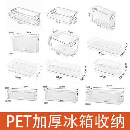 Refrigerator Storage Box Household Thickened Transparent Food Grade Fresh-keeping Box Beverage Multi-style Stackable Vegetable Freezer Box