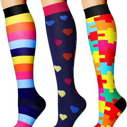 3 pairs of series cross-border sports compression socks stockings calf socks compression socks jump rope elastic socks riding socks