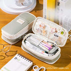 Twill retractable pencil case [green]