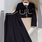 Black jacket + black skirt [two-piece set] / M [recommendation 40-50kg ]