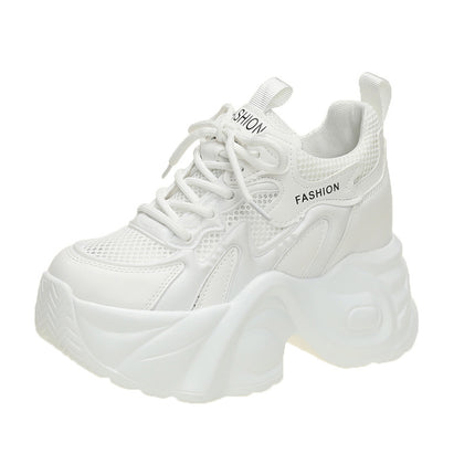 10cm Thick-Soled Height-Increasing Dad Shoes for Women, Mesh 2025 Summer Breathable New Versatile Casual Sports Shoes